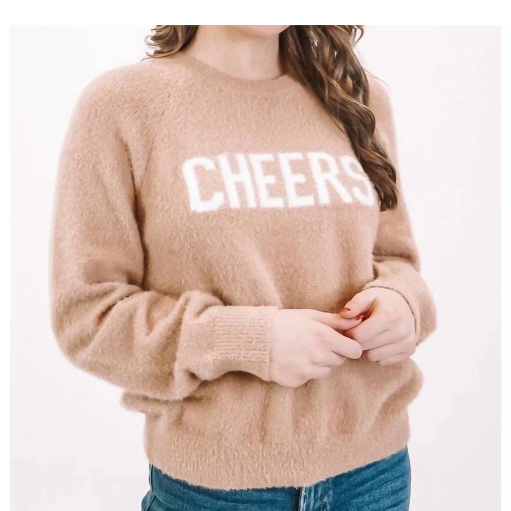 NEW Z SUPPLY lizzy cheers marled sweater in saddle